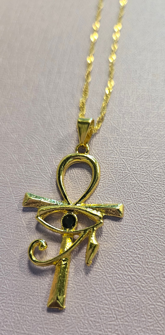 Eye of Horus Ankh necklace